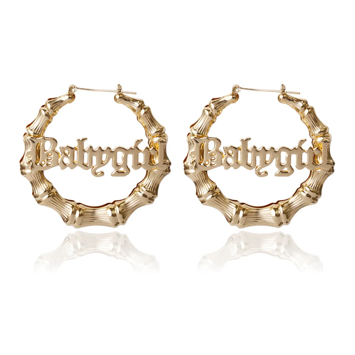 Wholesale Hip-hop Punk Round Pockmarked Heart Letter Earrings