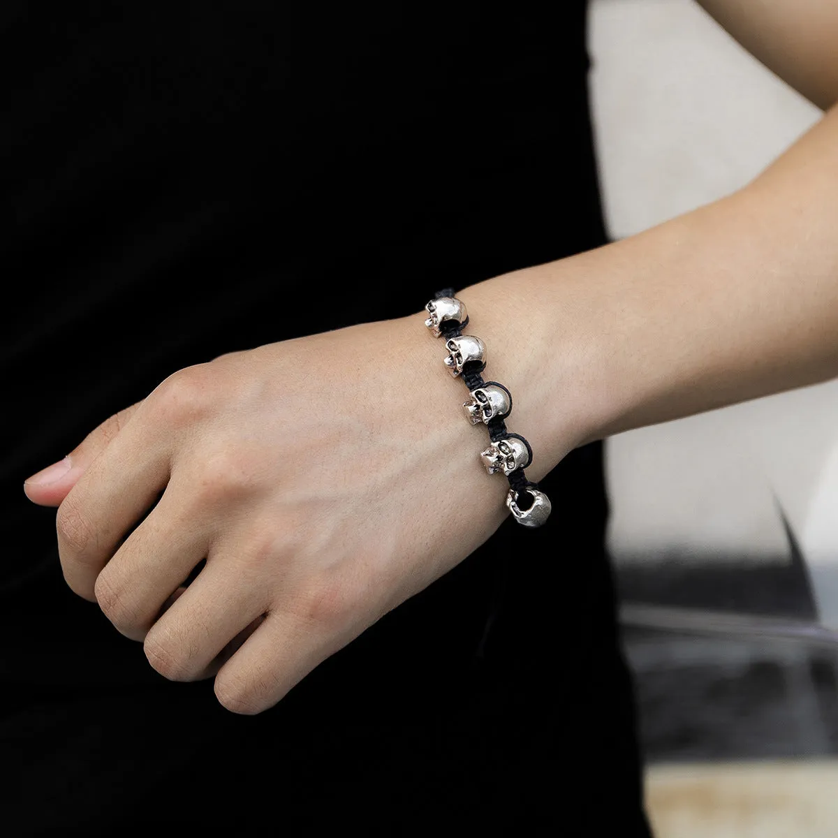 Wholesale Hip-hop Skull Men's Alloy Bracelet