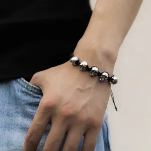 Wholesale Hip-hop Skull Men's Alloy Bracelet