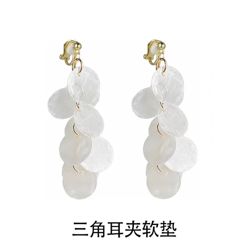 Wholesale Holiday Style Long Tassel Shell Earrings