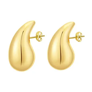 Wholesale Hollow Water Drop Copper Earrings