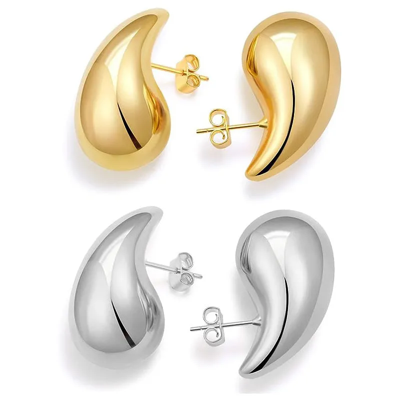 Wholesale Hollow Water Drop Copper Earrings