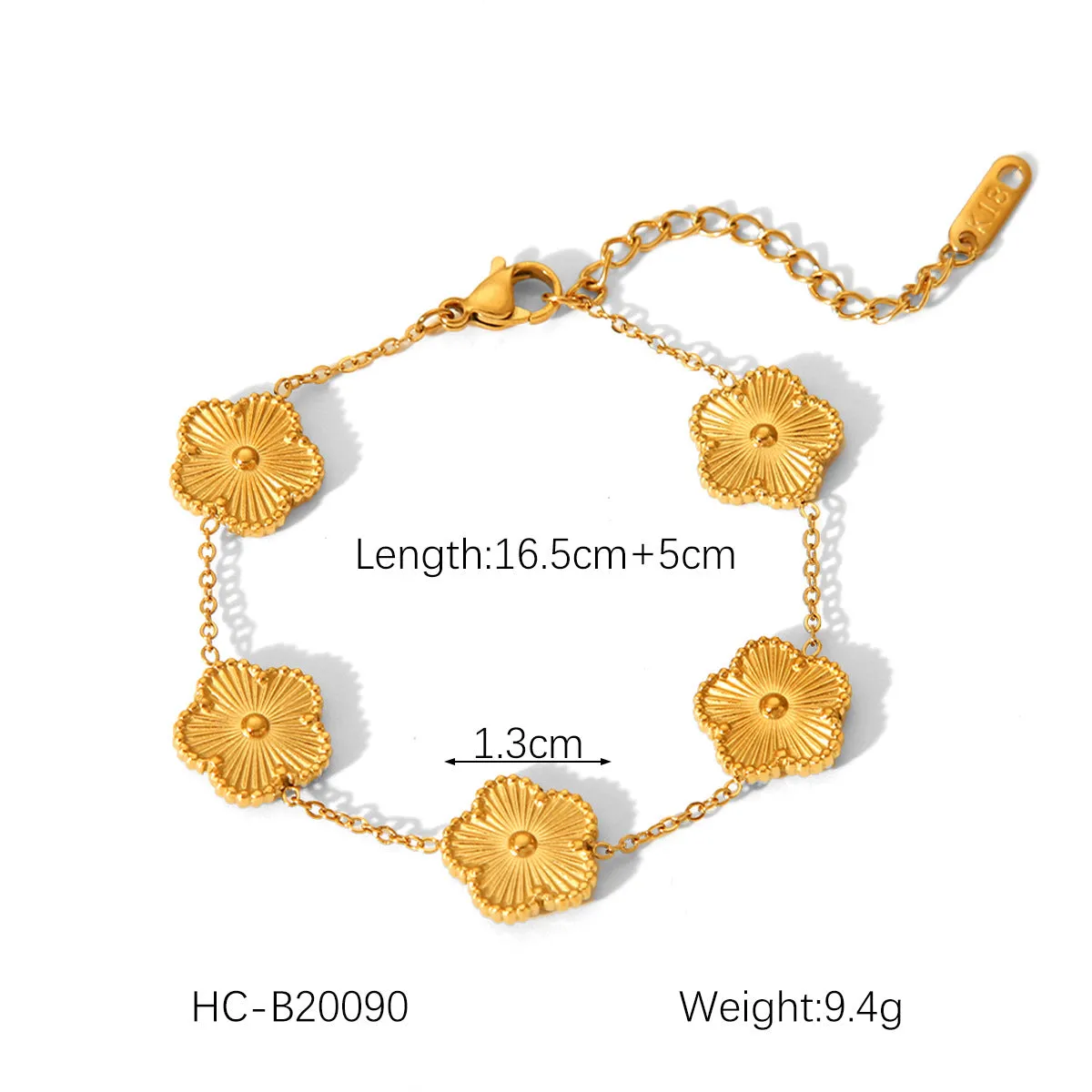 Wholesale Hot Selling 18K Gold Plated Bracelet Stainless Steel Bracelet Female INS Style Fashion Ball Ball Chain Handmade Chain Jewelry