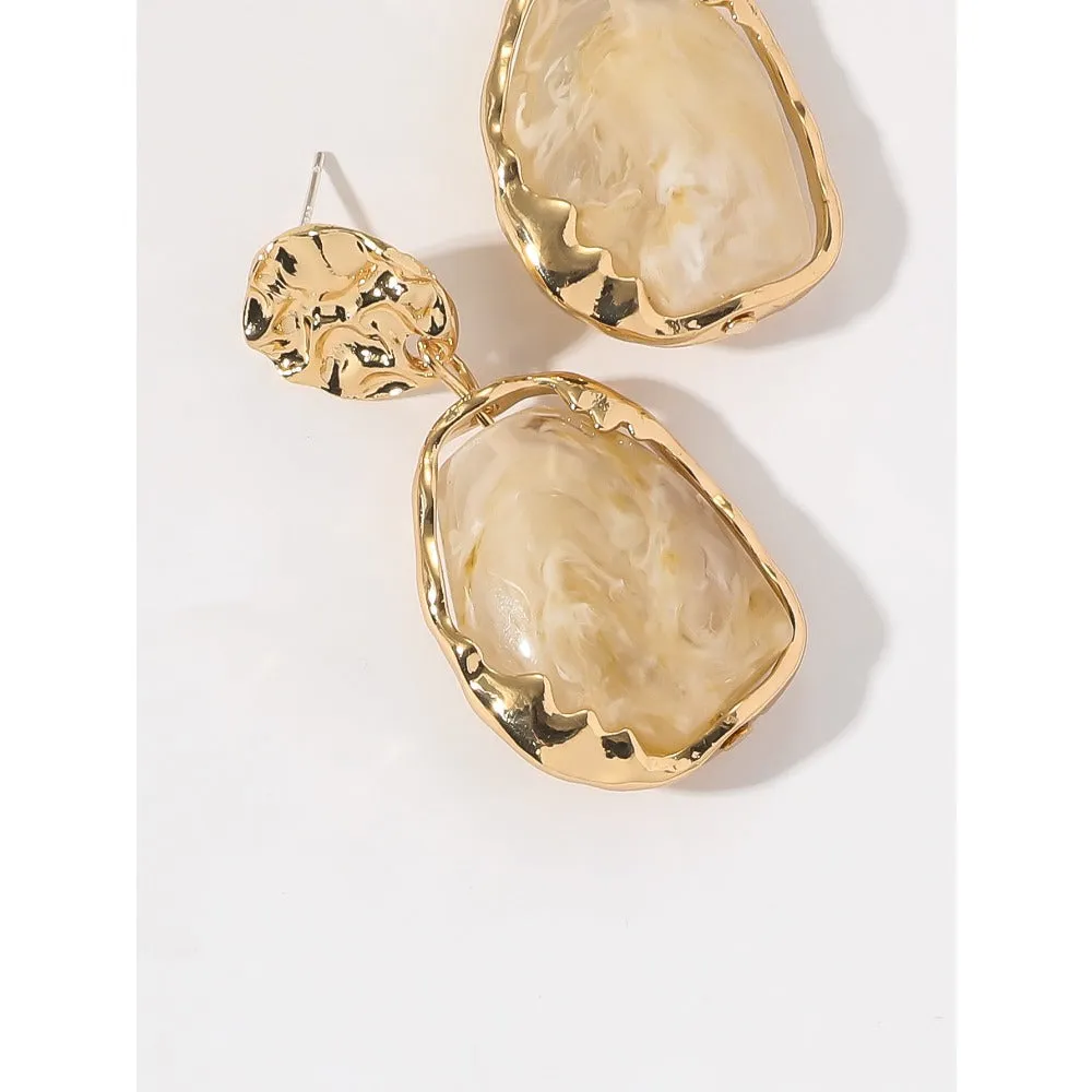 Wholesale Imitation Agate Gemstone Acrylic Vintage Exaggerated Earrings