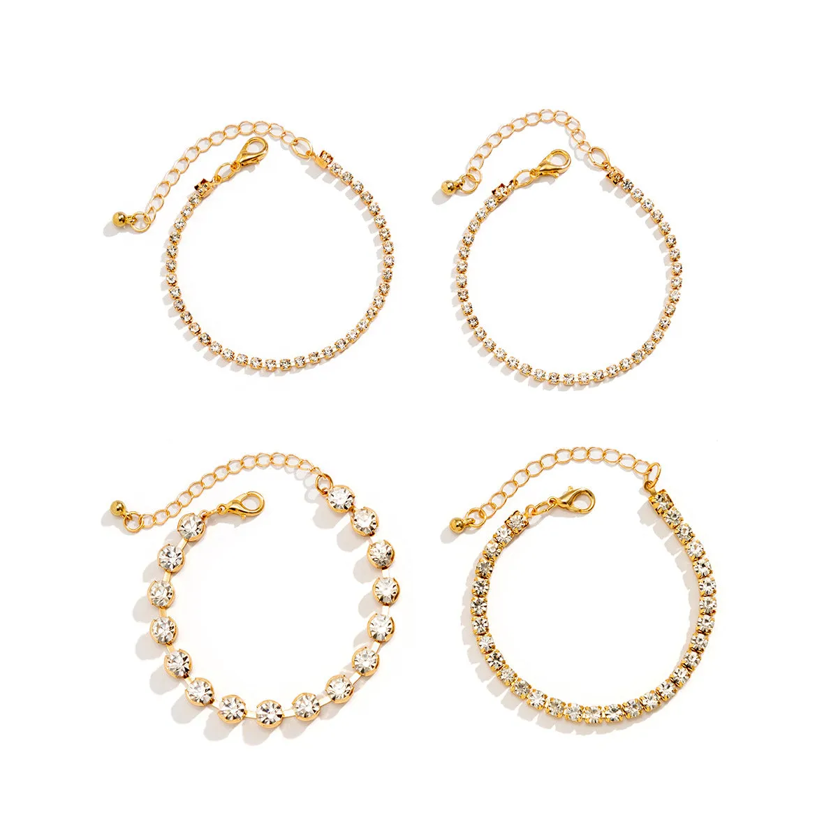 Wholesale Imitation Pearl Alloy Bracelet Set