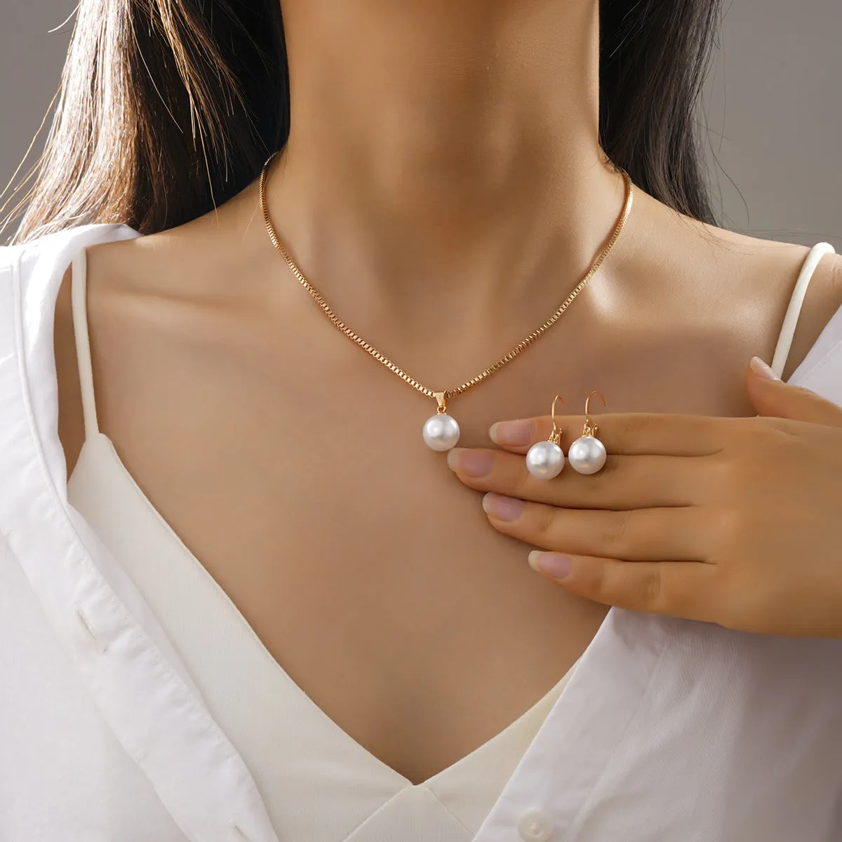 Wholesale Imitation Pearl Jewelry Set
