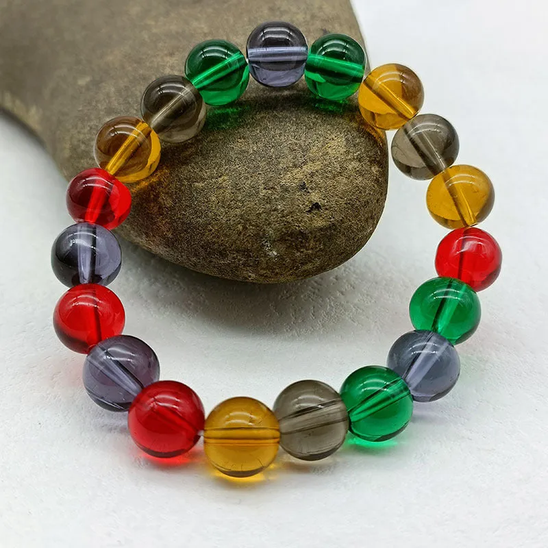 Wholesale Imitation Tourmaline Crystal 10mm Candy Colorful Bracelet