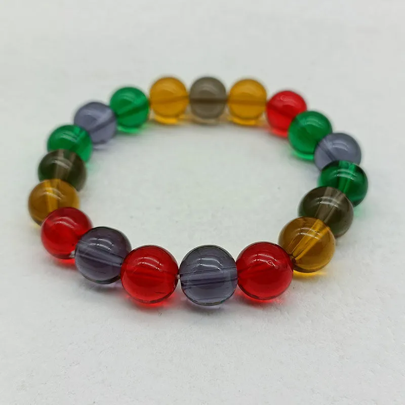 Wholesale Imitation Tourmaline Crystal 10mm Candy Colorful Bracelet