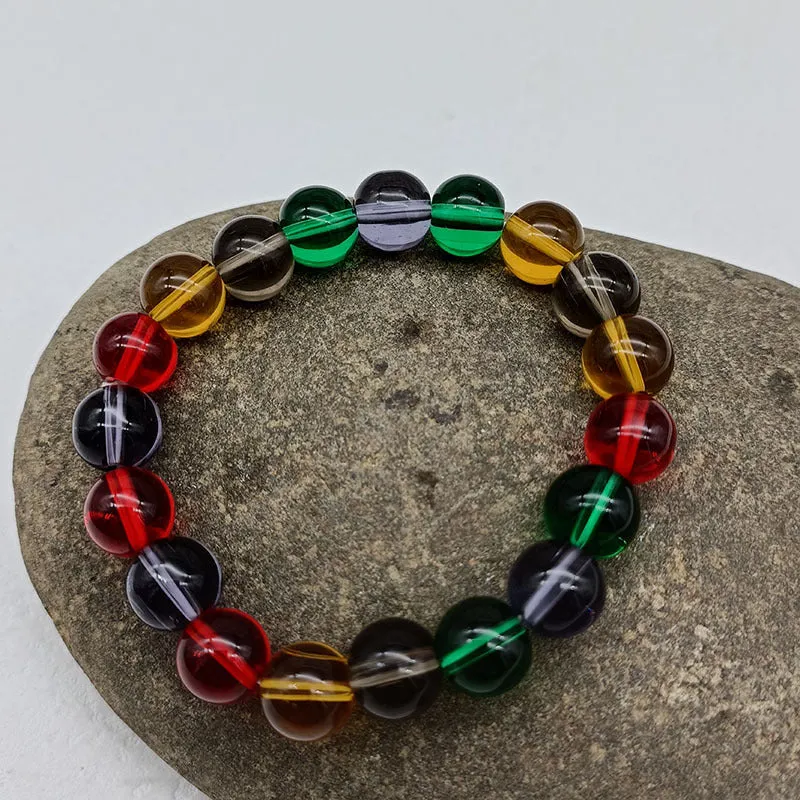 Wholesale Imitation Tourmaline Crystal 10mm Candy Colorful Bracelet