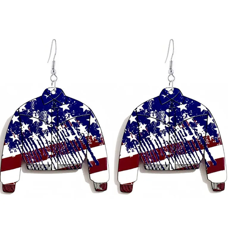 Wholesale Independence Day Acrylic Earrings