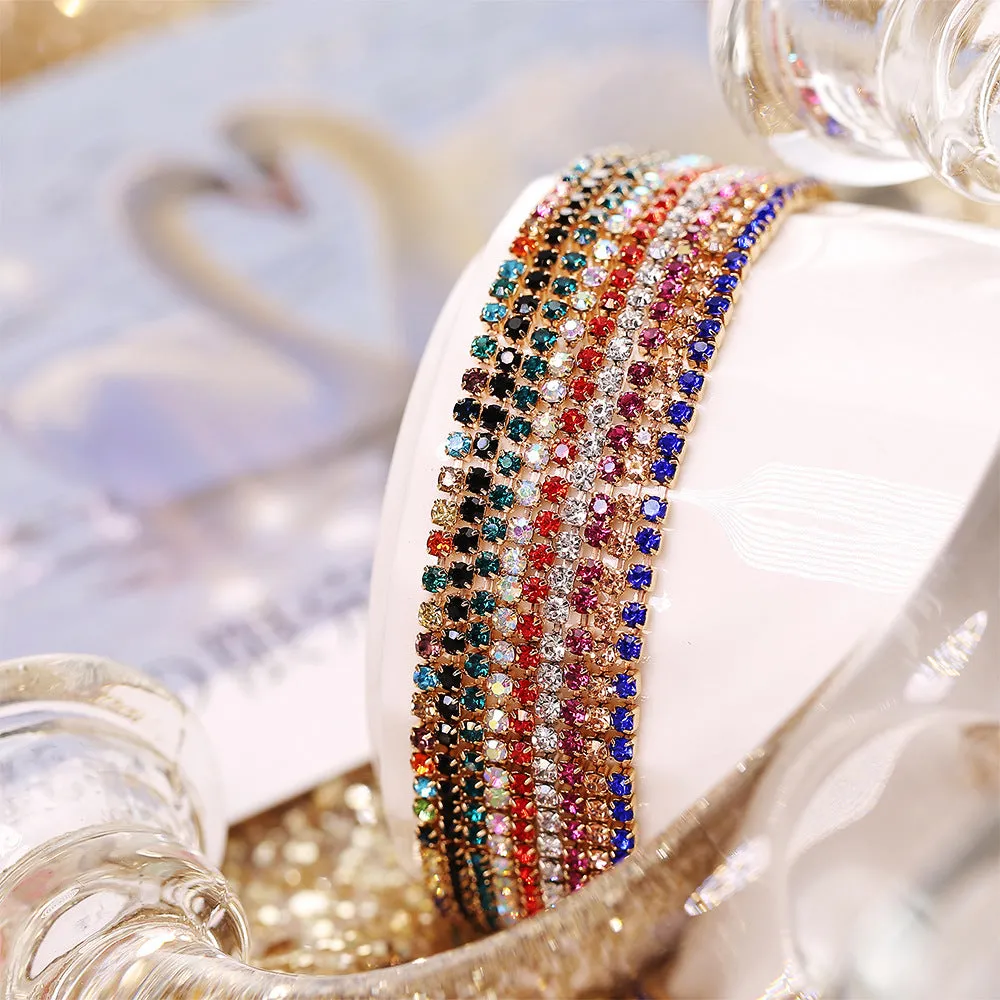 Wholesale Inlaid Colored Rhinestone Bracelets