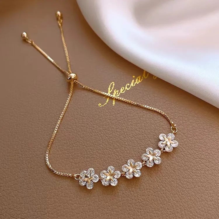 Wholesale ins cold style design adjustable drawstring Gypsophila bracelets