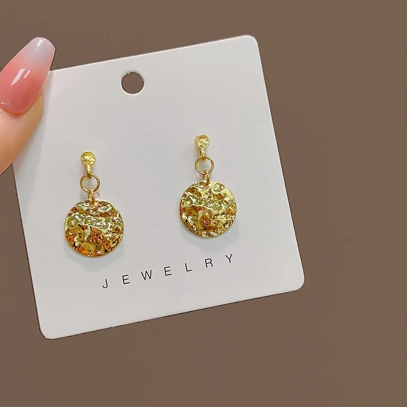 Wholesale ins personality retro French flower heart earrings