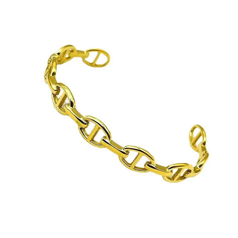 Wholesale  ins personalized creative style retro C- type pig nose bracelet OLY Exclusive
