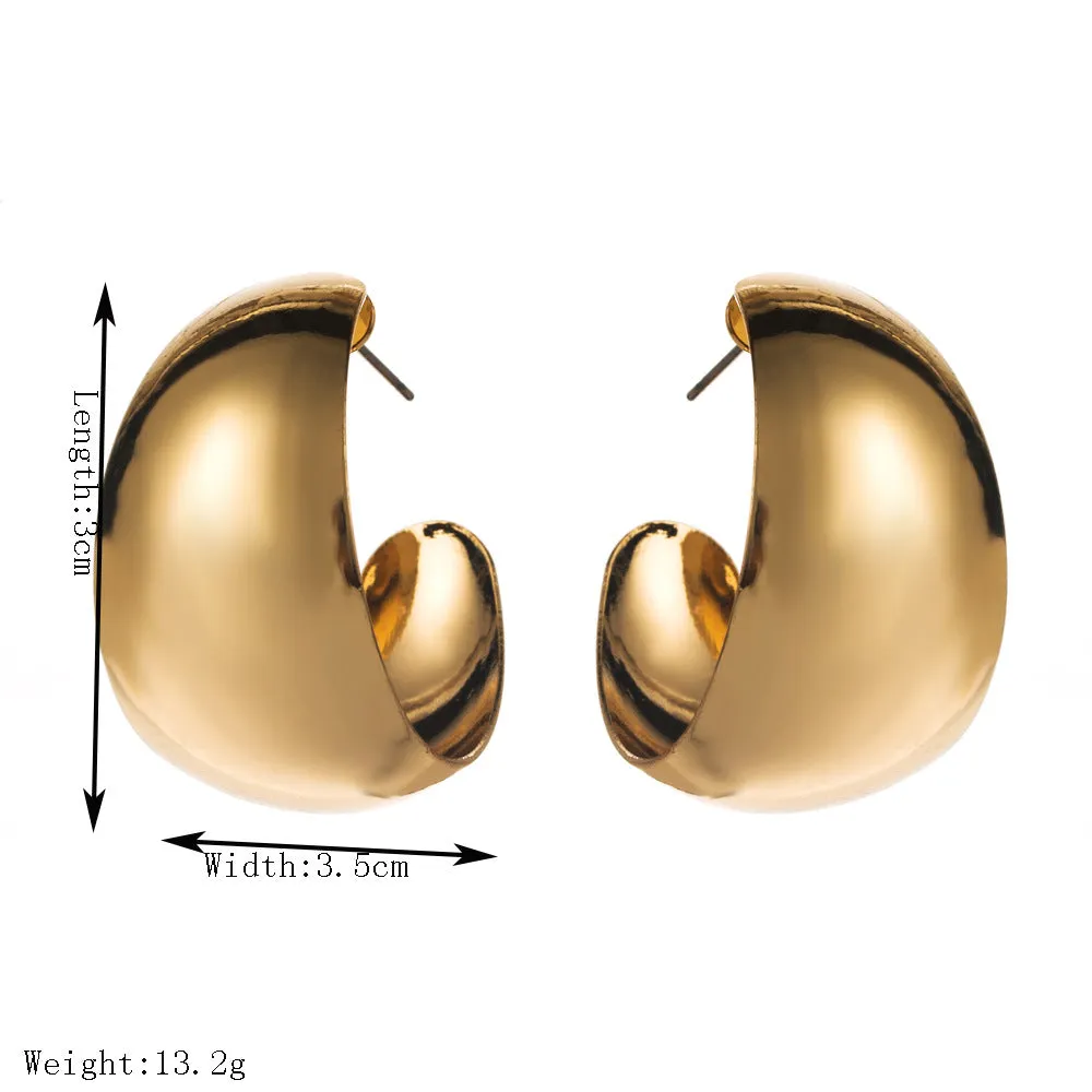 Wholesale ins style retro trend glossy temperament earrings