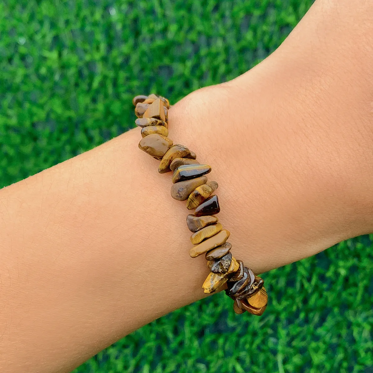 Wholesale Irregular Geometric Colored Crushed Stone Bracelet
