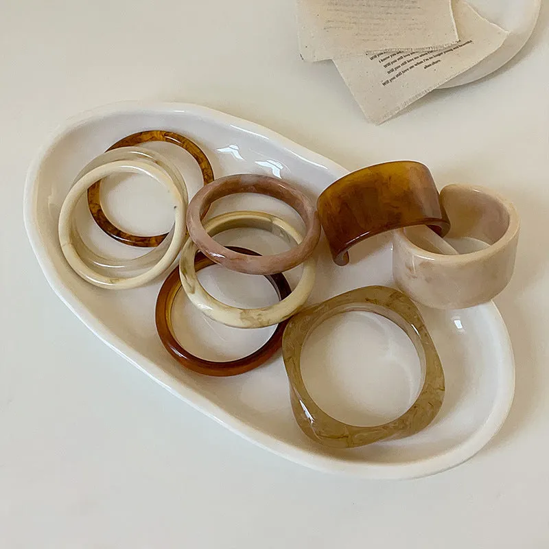 Wholesale Irregular Resin Texture Bracelet