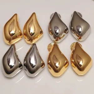 Wholesale Irregular Water Drop Mosquito Coil Disc Copper Earrings