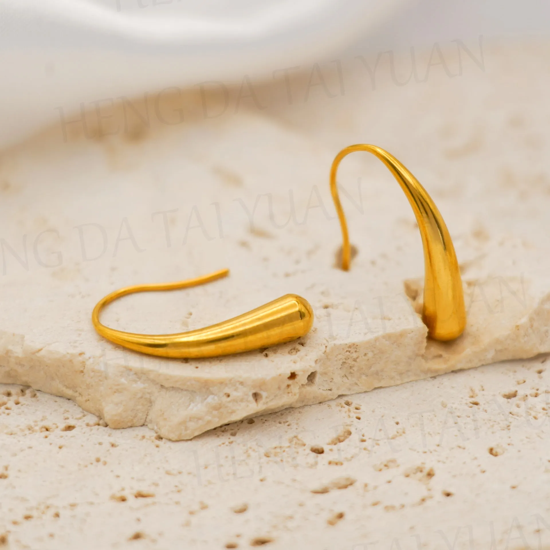 Wholesale Irregular Water Droplet Stainless Steel Earrings