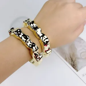 Wholesale Irregular Wave Shape Acrylic Opening Bracelet Explosion Personalized Ladies Bracelet