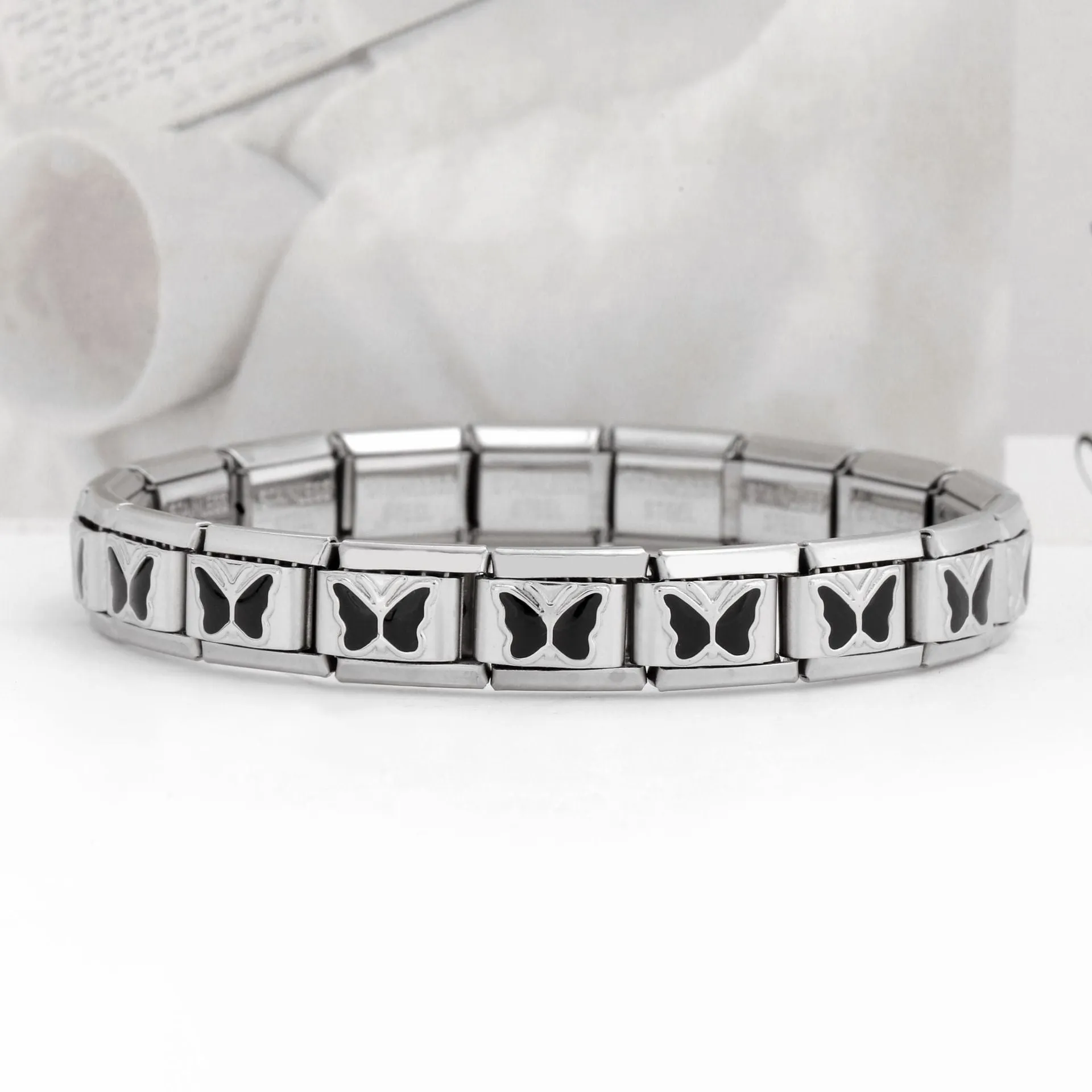 Wholesale Italian Charm Bracelet Stainless Steel Butterfly Series Bracelet Accessories Charms