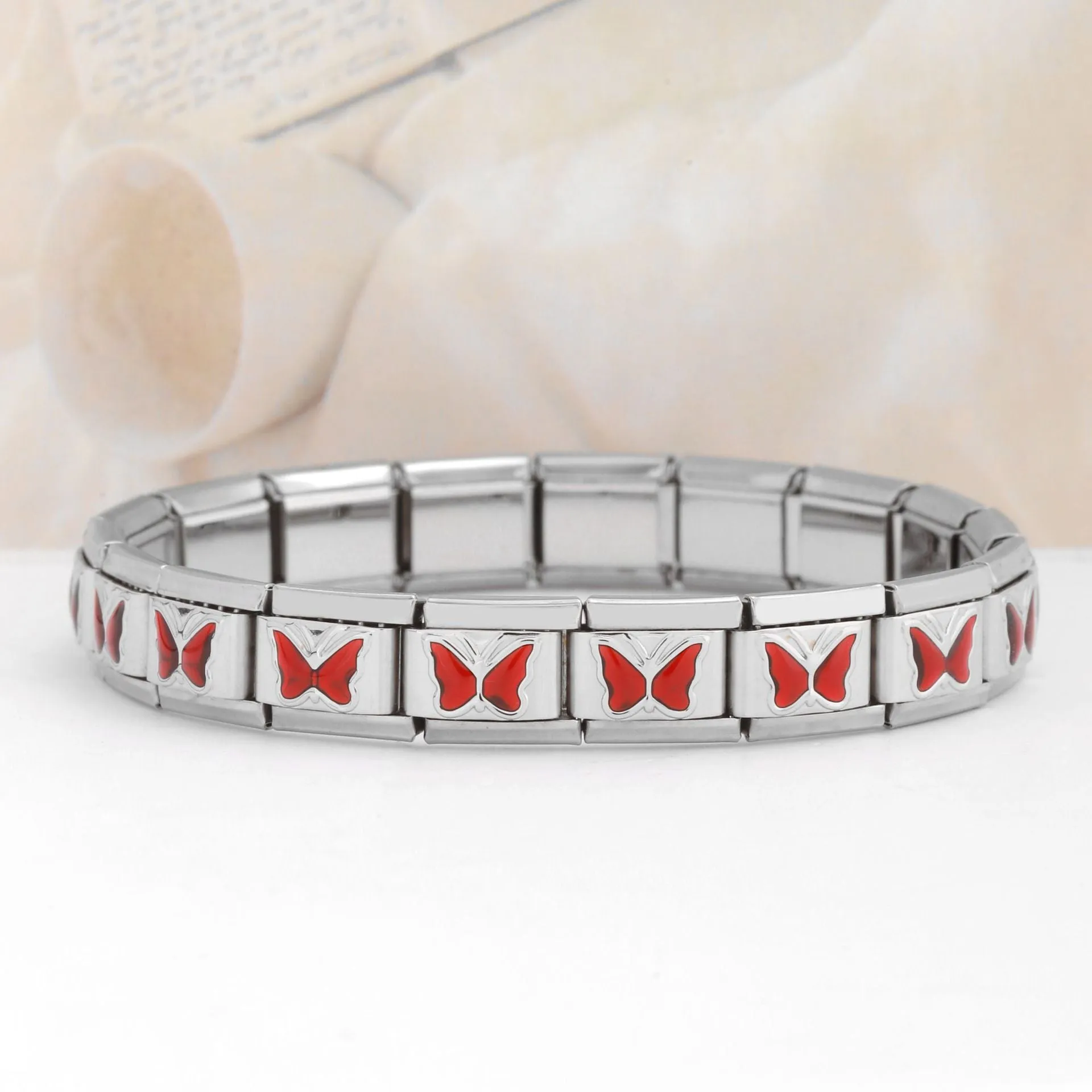 Wholesale Italian Charm Bracelet Stainless Steel Butterfly Series Bracelet Accessories Charms