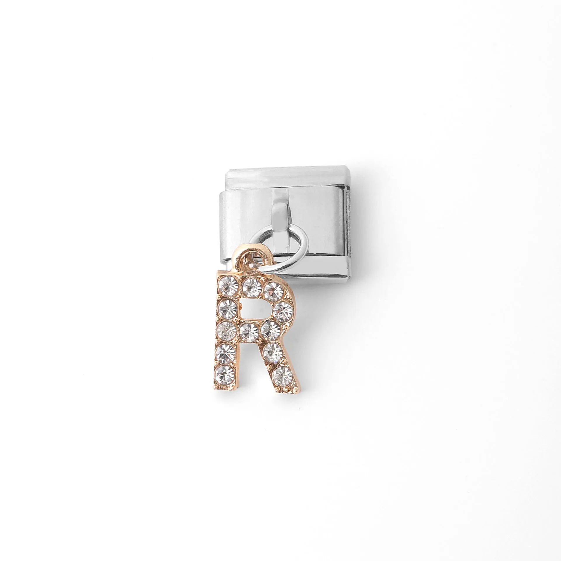 Wholesale Italian Charm Bracelet Stainless Steel Pendant Letter Module Charms