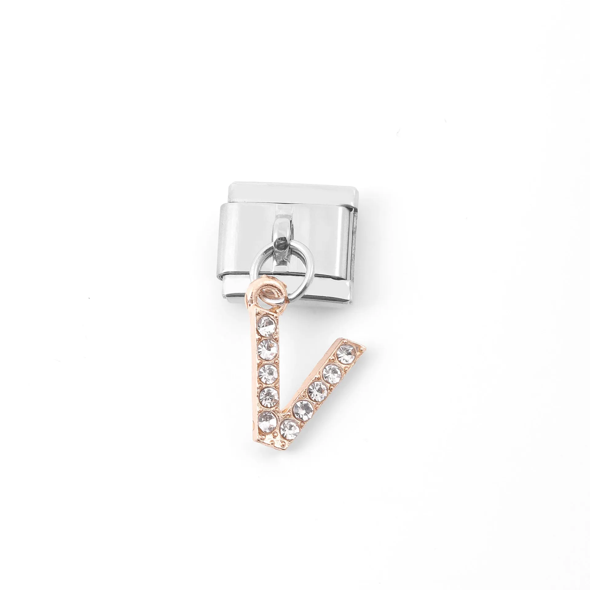 Wholesale Italian Charm Bracelet Stainless Steel Pendant Letter Module Charms