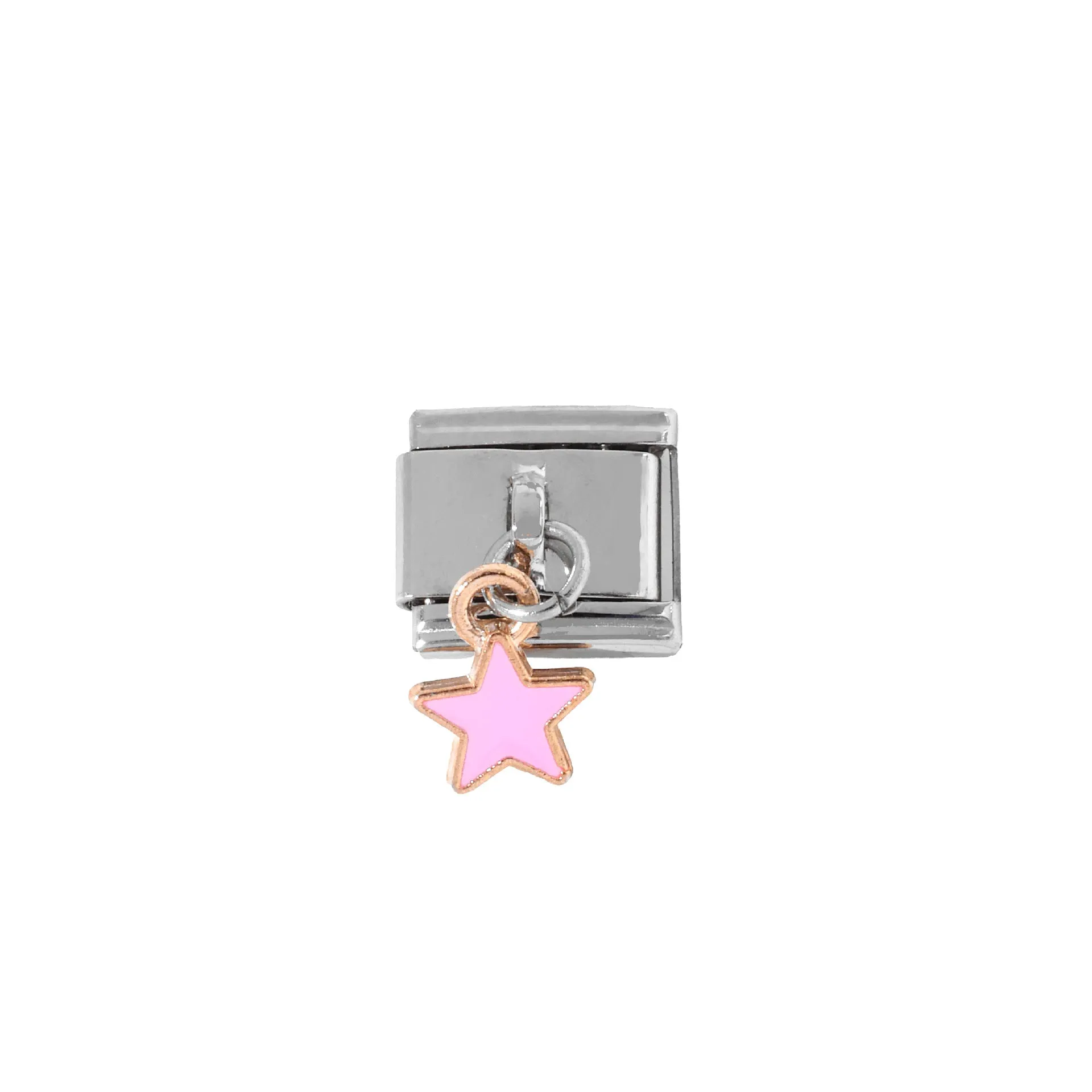 Wholesale Italian Charm Bracelet Stainless Steel Single Section Five Pointed Star Module Bracelet Accessories Charms