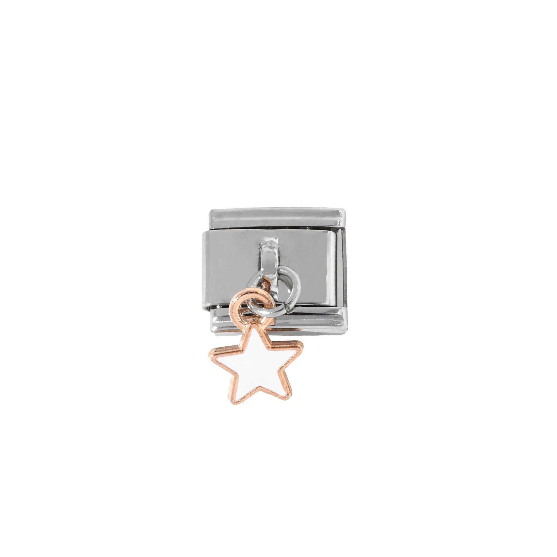 Wholesale Italian Charm Bracelet Stainless Steel Single Section Five Pointed Star Module Bracelet Accessories Charms