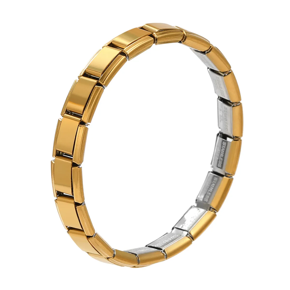 Wholesale Italian Modular Stretch Watch Strap 9MM Detachable Spliced Titanium Steel Bracelet
