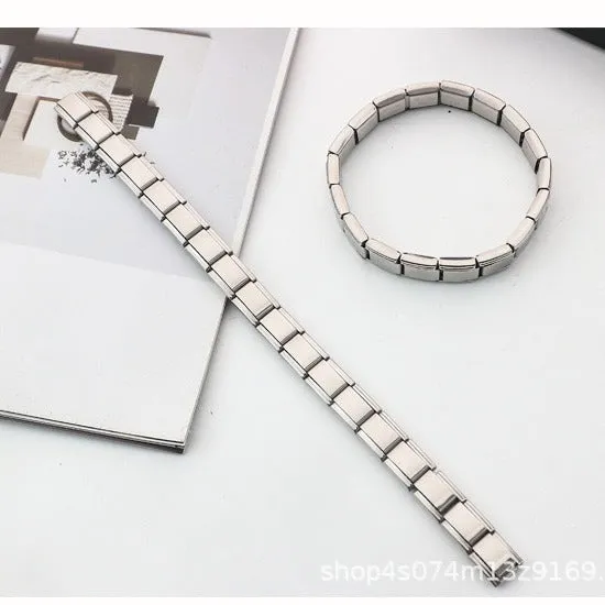 Wholesale Italian modular titanium steel bracelet DIY