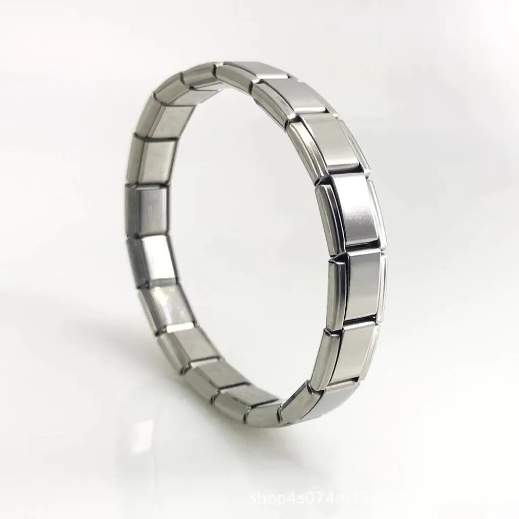 Wholesale Italian modular titanium steel bracelet DIY