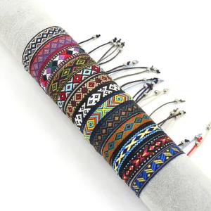 Wholesale Jacquard Geometric Polyester Bracelet
