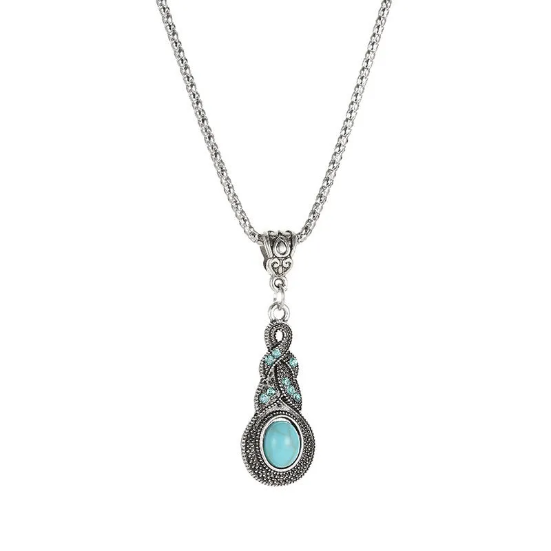 Wholesale Jewelry Bohemian Turquoise Alloy Earrings Set
