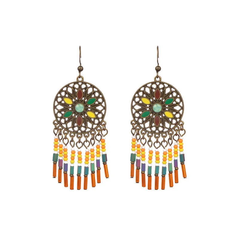 Wholesale Jewelry Retro Palace Wind Alloy Earrings