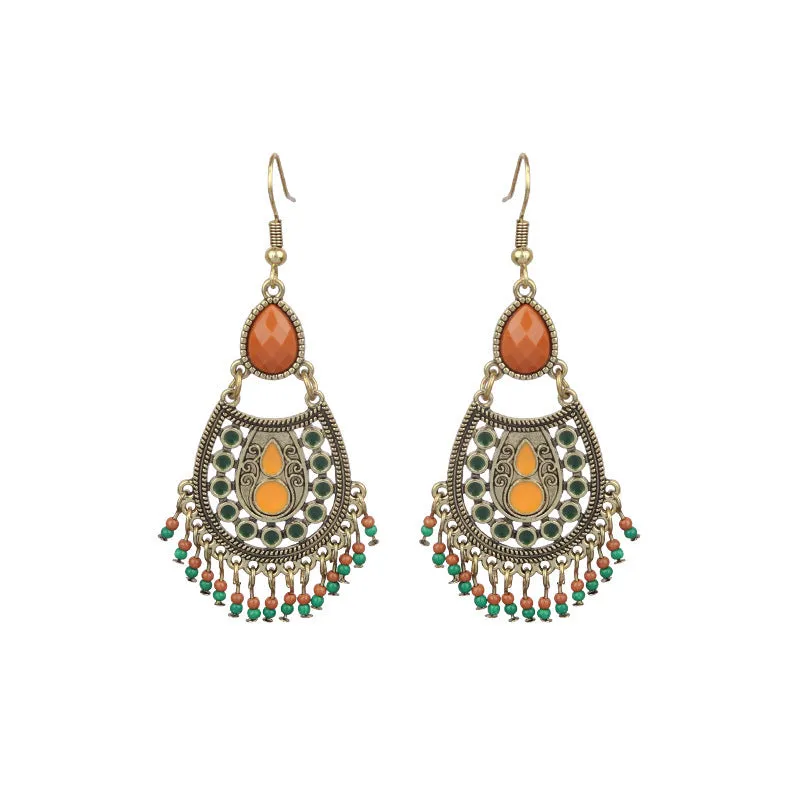 Wholesale Jewelry Retro Palace Wind Alloy Earrings