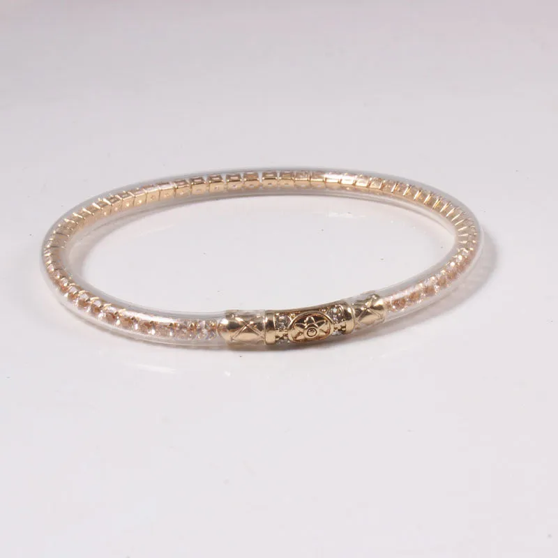 Wholesale jonc bouddhiste Diamond Hexagram Silicone Bracelet