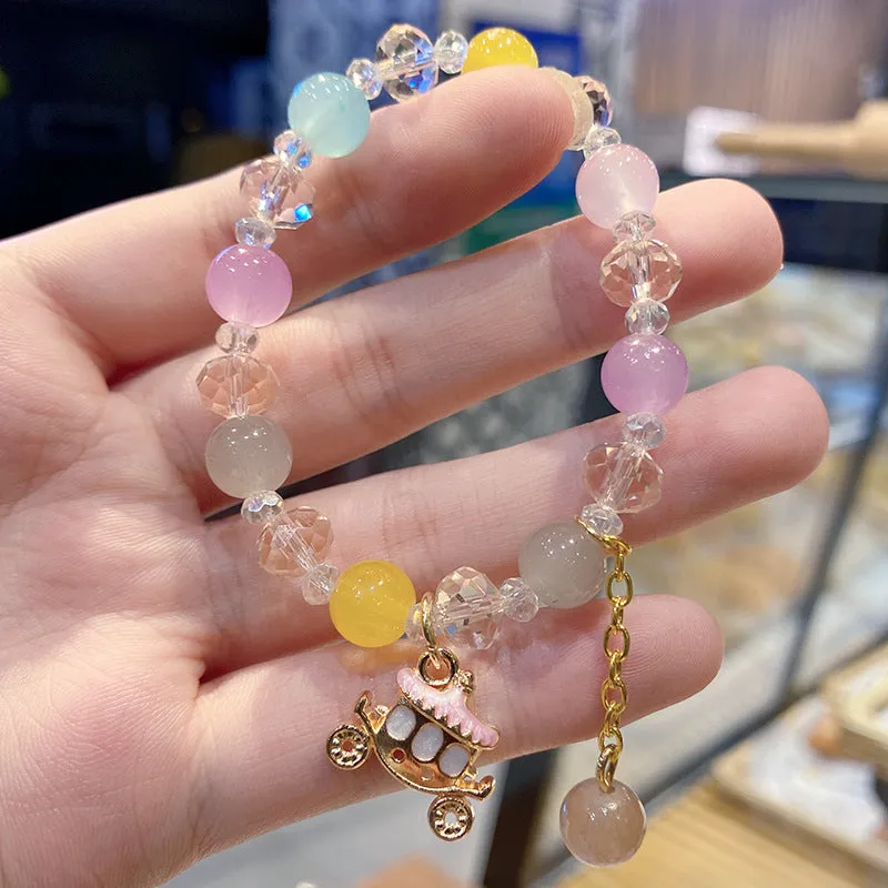 Wholesale Kids Cute Crystal Student Style Cartoon Girlfriend Bracelet