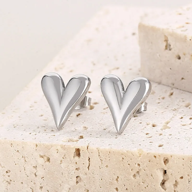Wholesale Ladies Heart Gold Plated Earrings