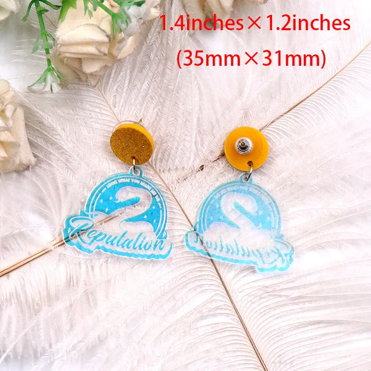 Wholesale Laser Repulalion Acrylic Earrings