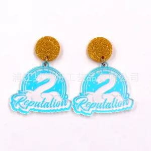 Wholesale Laser Repulalion Acrylic Earrings
