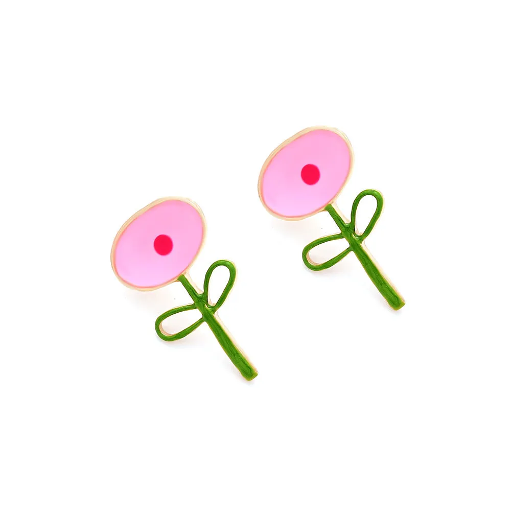 Wholesale Leaf Flower Alloy Earrings