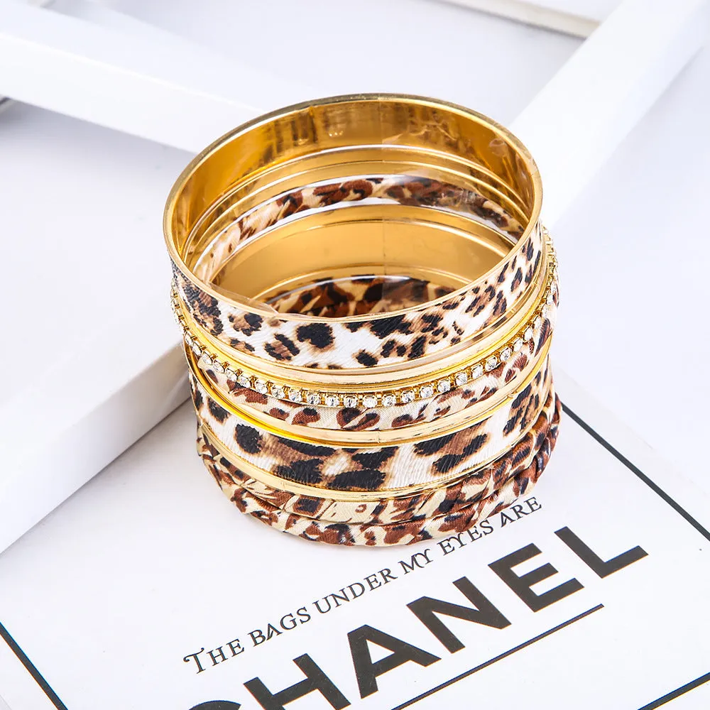 Wholesale Leopard Multi-layer Combination bracelet