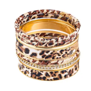 Wholesale Leopard Multi-layer Combination bracelet
