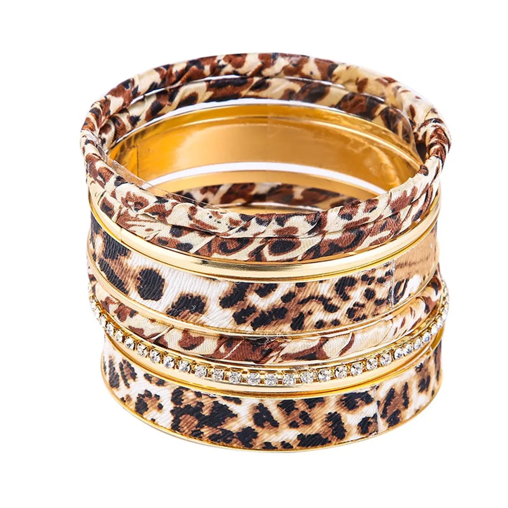 Wholesale Leopard Multi-layer Combination bracelet