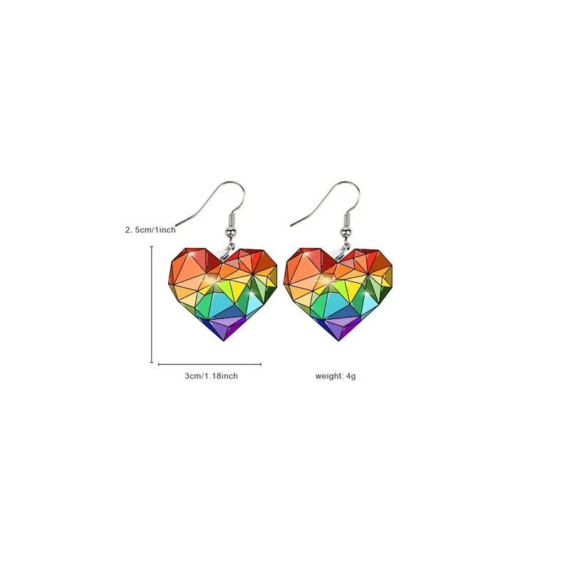 Wholesale LGBT Rainbow Pride Month Butterfly Sunflower Acrylic Earrings