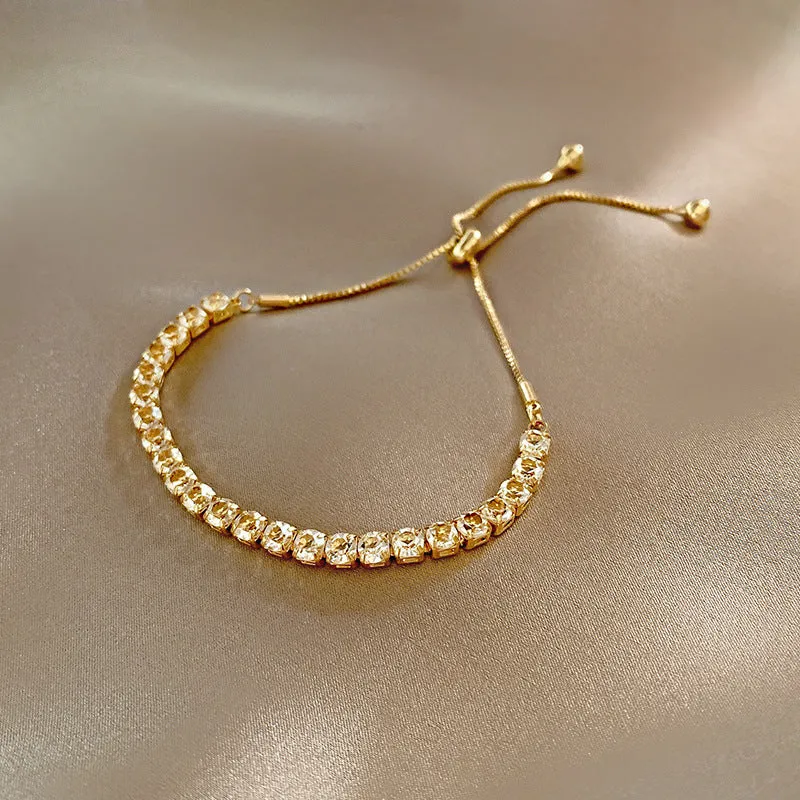 Wholesale Light Luxury Internet Celebrity Fashion Personalized Trendy Bracelet Temperament All-match Simple Pearl Bracelet Geometric Niche Bracelet