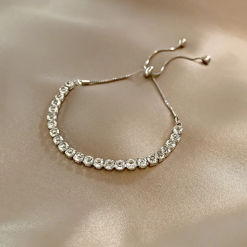 Wholesale Light Luxury Internet Celebrity Fashion Personalized Trendy Bracelet Temperament All-match Simple Pearl Bracelet Geometric Niche Bracelet