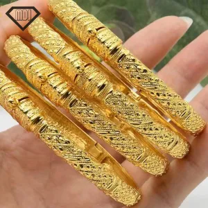 Wholesale Local tyrants gold buckle open gold exquisite carving craft bracelet